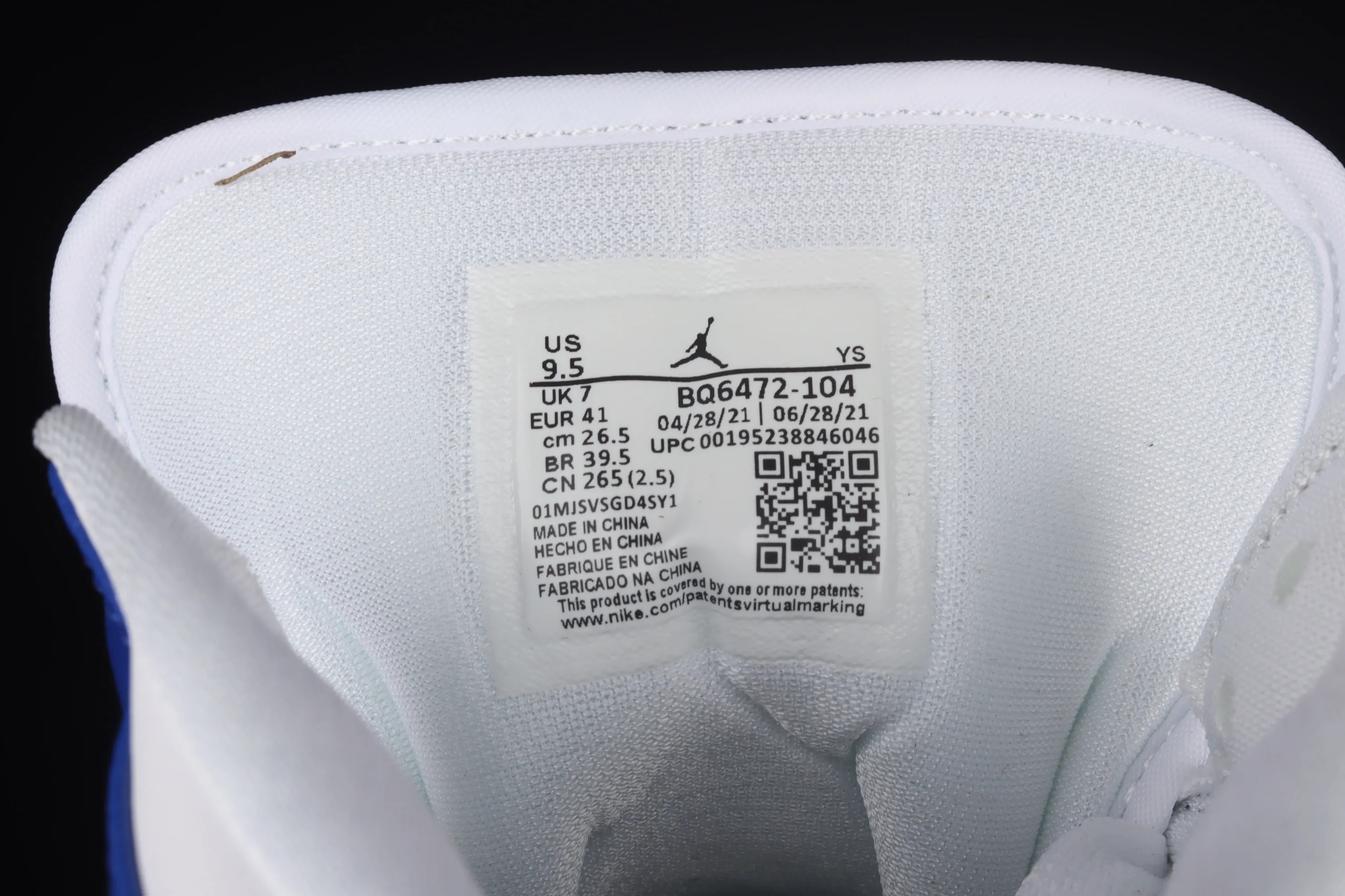 All categories Air Jordan Jordan series basketball shoes Air Jordan 1 Mid Air Jordan 1 Mid AJ1 Joe 1 Kentucky Blue Zhongbang basketball shoes BQ6472-104